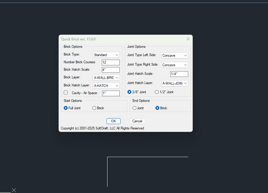 QuickBrick SoftDraft Dialog